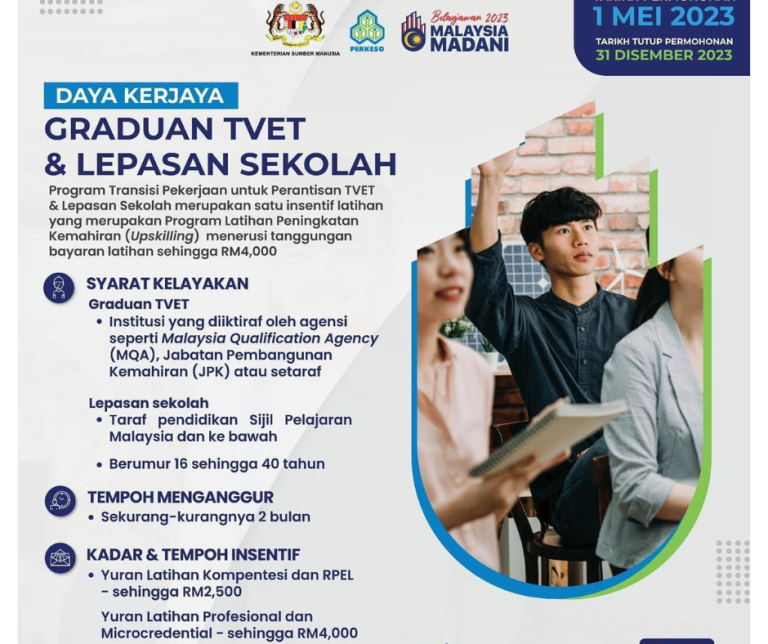 Kerjaya Madani: Peluang Latihan Jangka Pendek Berinsentif - TVET: Sijil ...